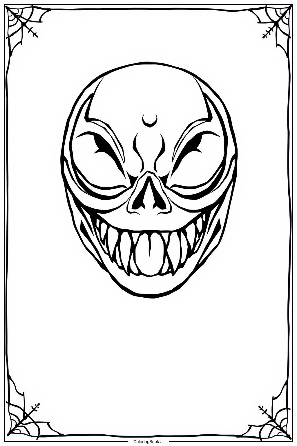  Page de coloriage masque de venin 