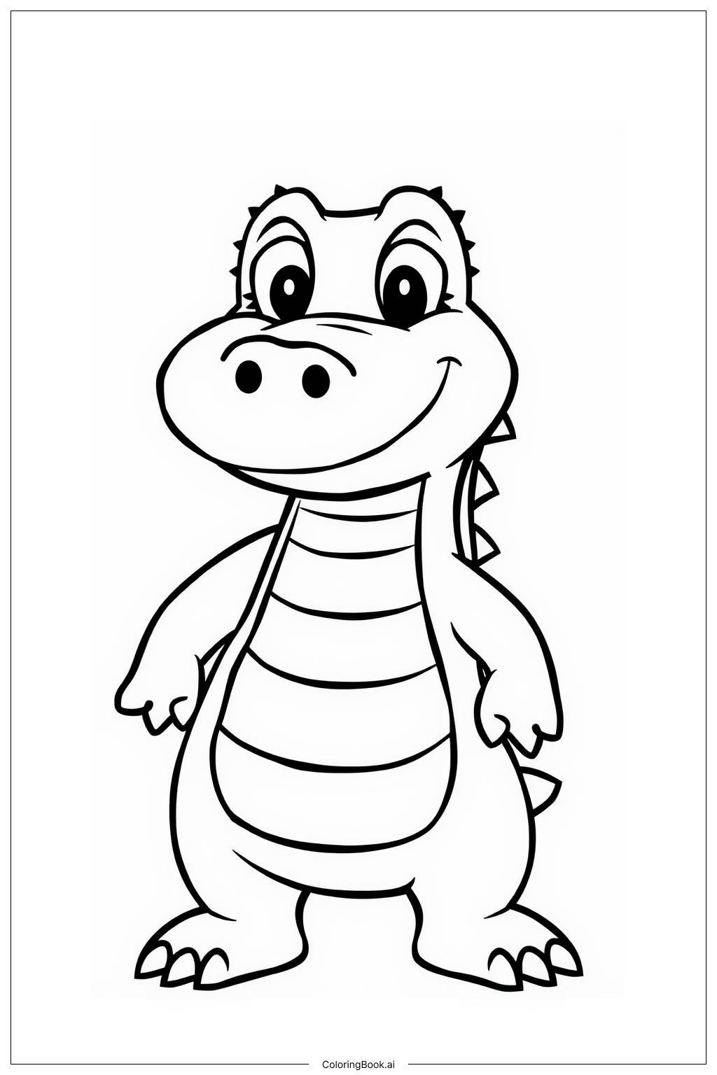  The Adventures of a Brave Crocodile Coloring Page 