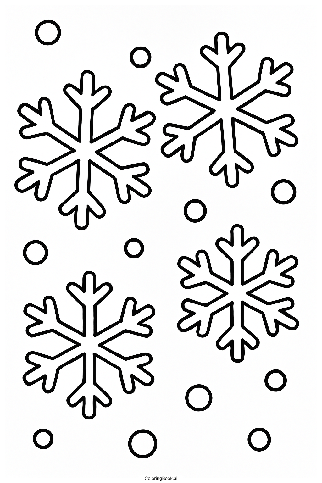 大きな冬の雪の結晶が降る