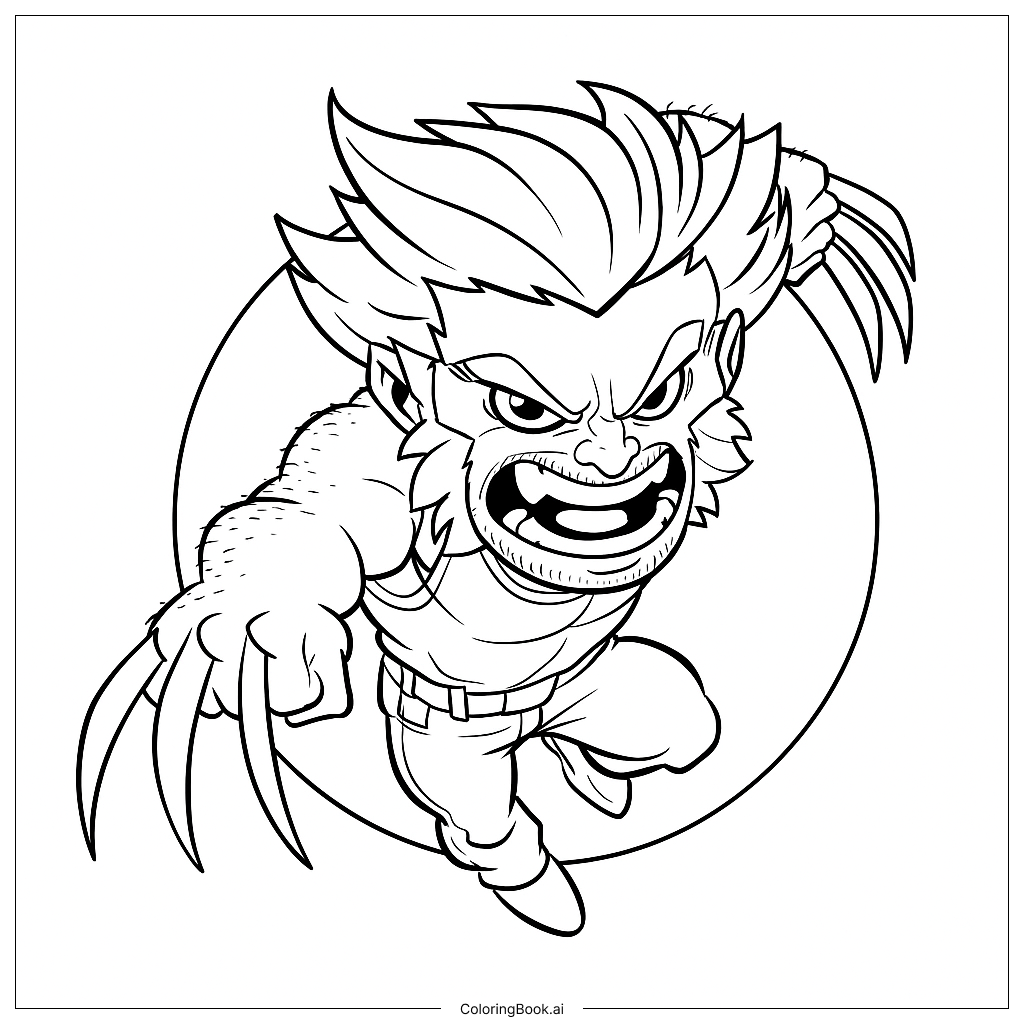  Chibi Logan填色页 