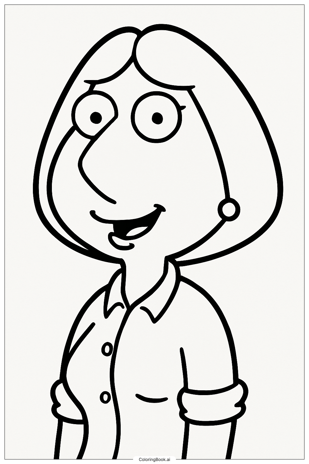  Family Guy Lois Griffin Smiling Coloring Page 