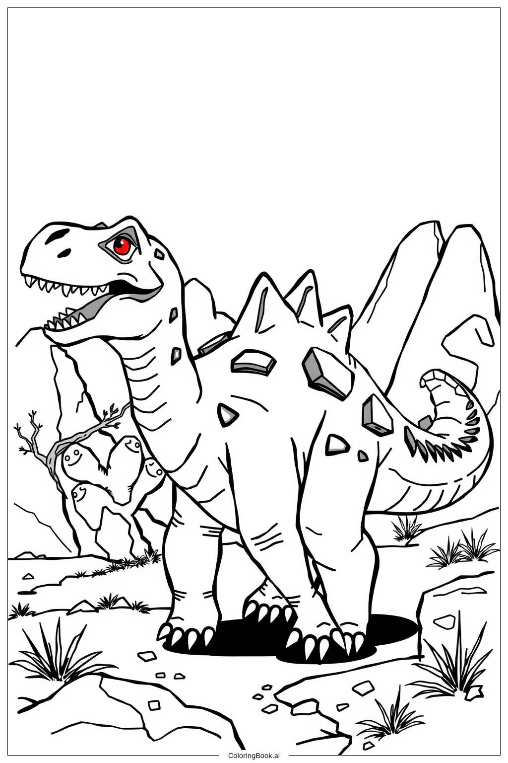  Jurassic World Giganotosaurus Roaming Coloring Page 