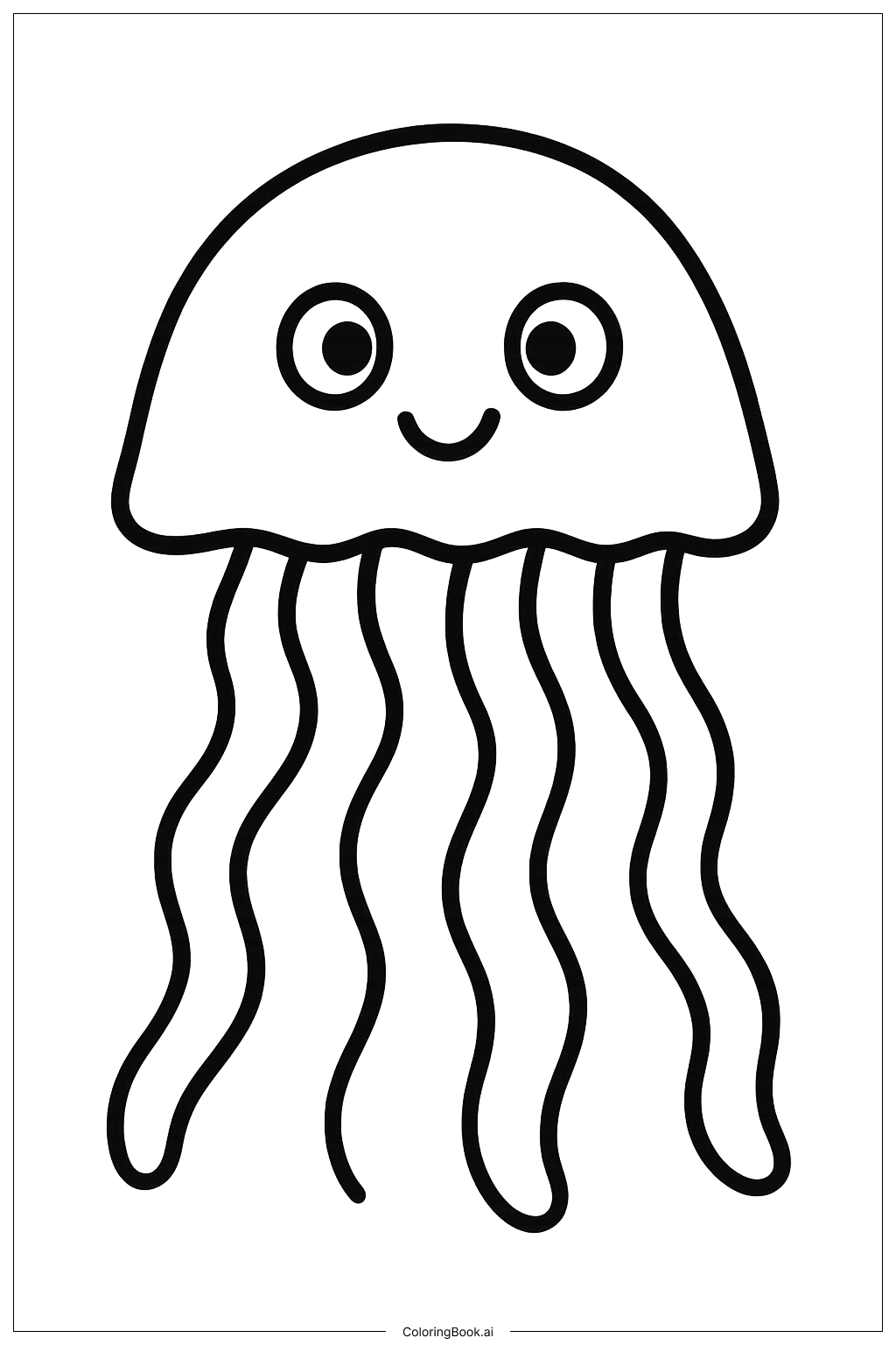  Floating Jellyfish Under The Sea Coloring Page 