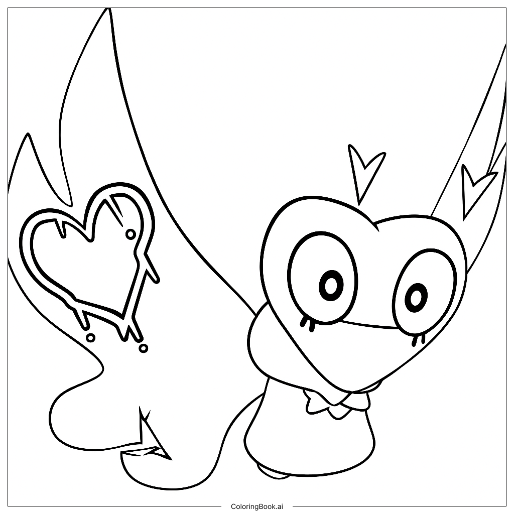 Twisted Flutter Coloring Page