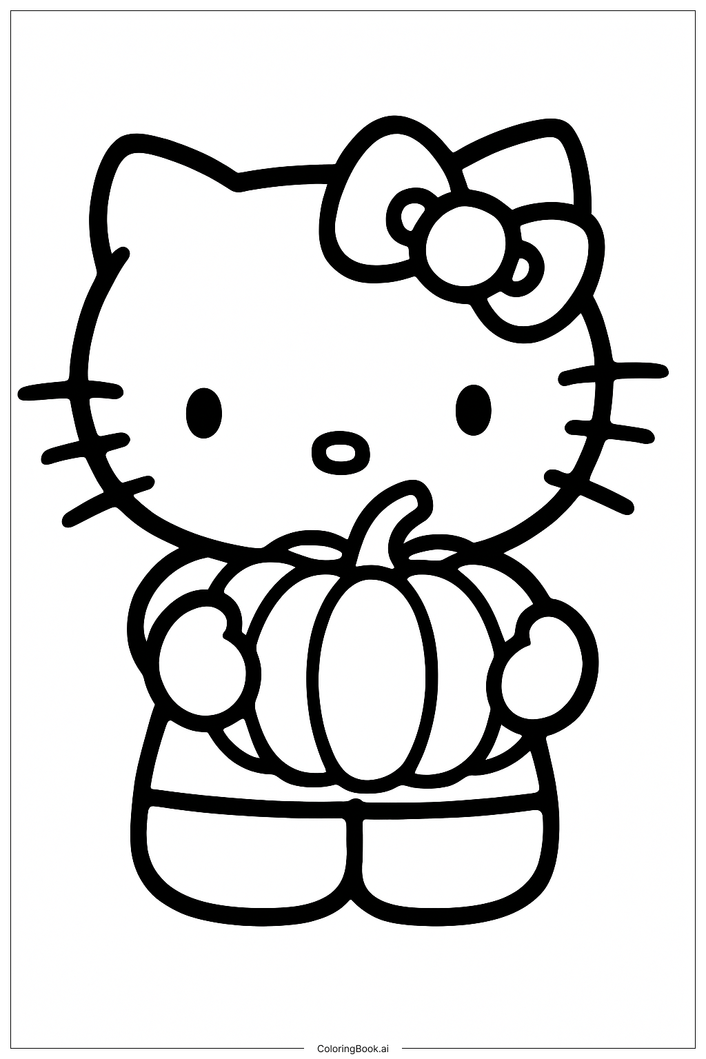 Ein einfaches Hello Kitty Thanksgiving-Porträt