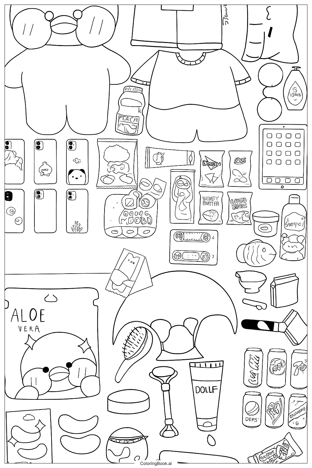 Paper Duck Ultimate Collection Coloring Page Free PDF PNG Printable 