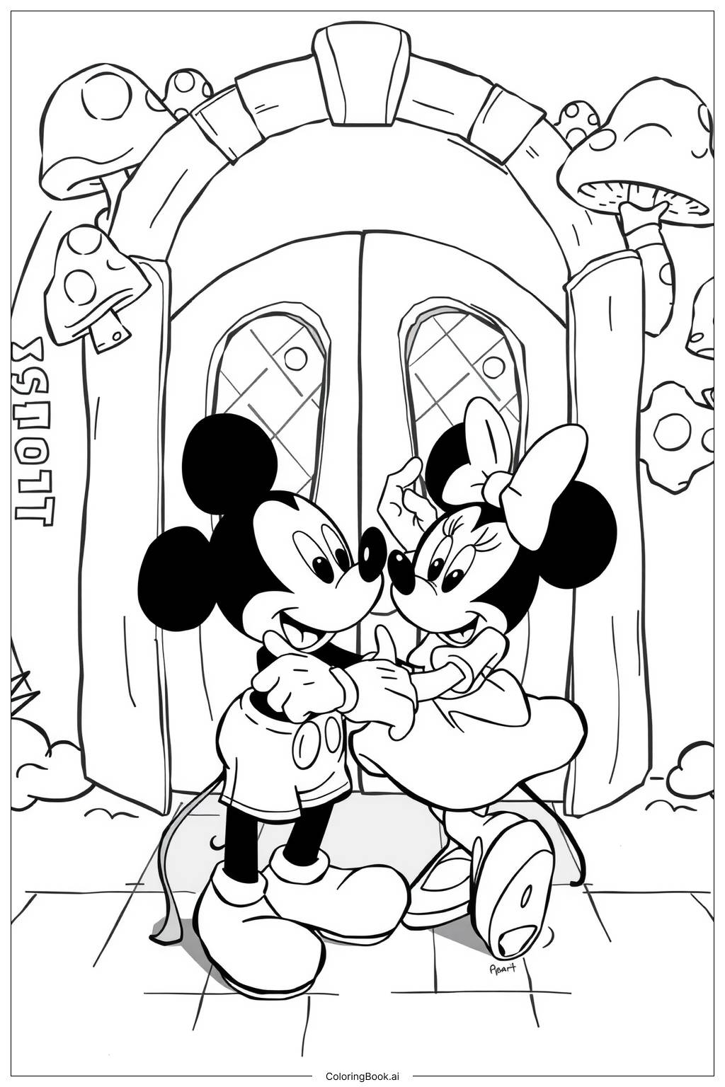  Página para colorear de Aventura del Club de Mickey Mouse 