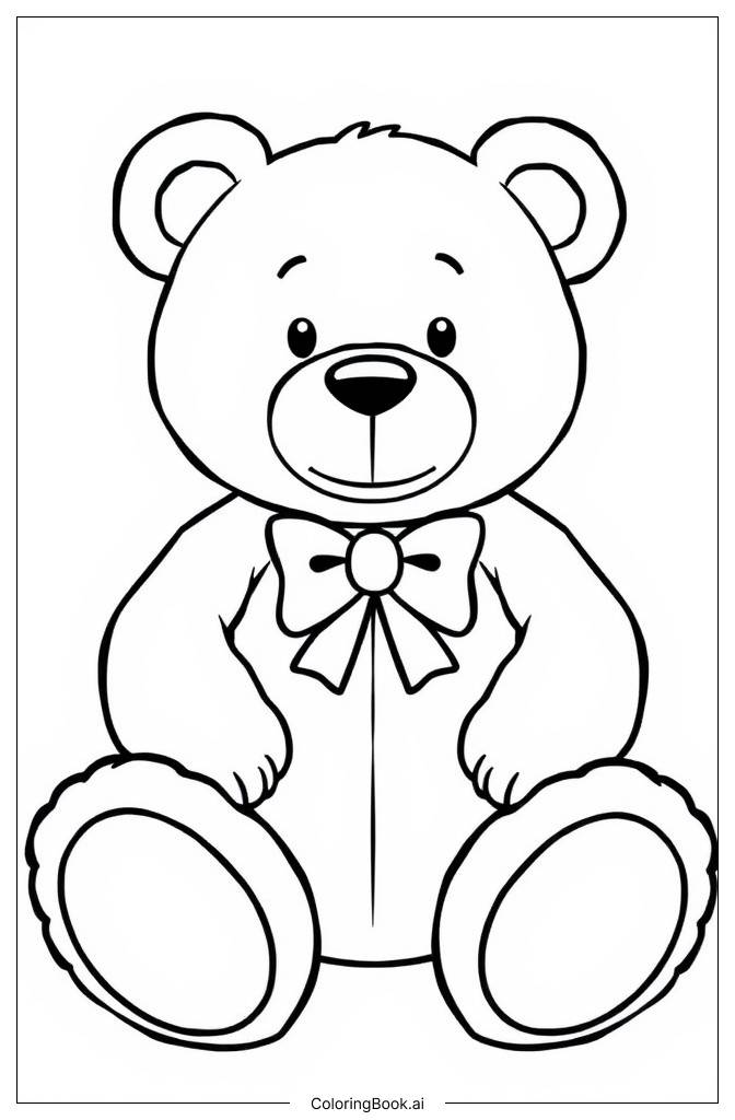  Teddy Bear Coloring Page 