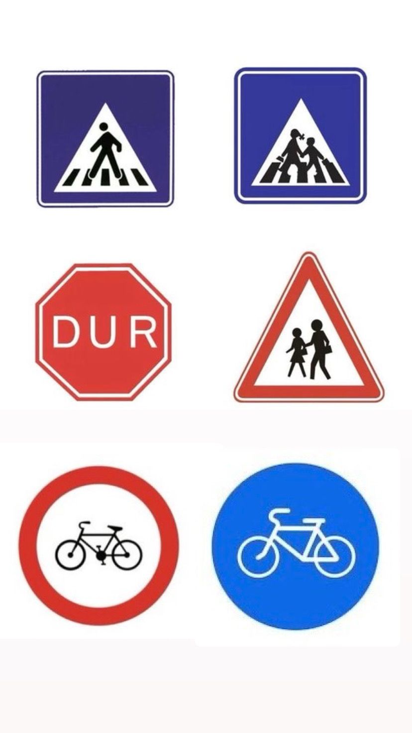Verkehrszeichen und Symbole für Fußgänger und Radfahrer: Ein Ausmalbilder-Abenteuer