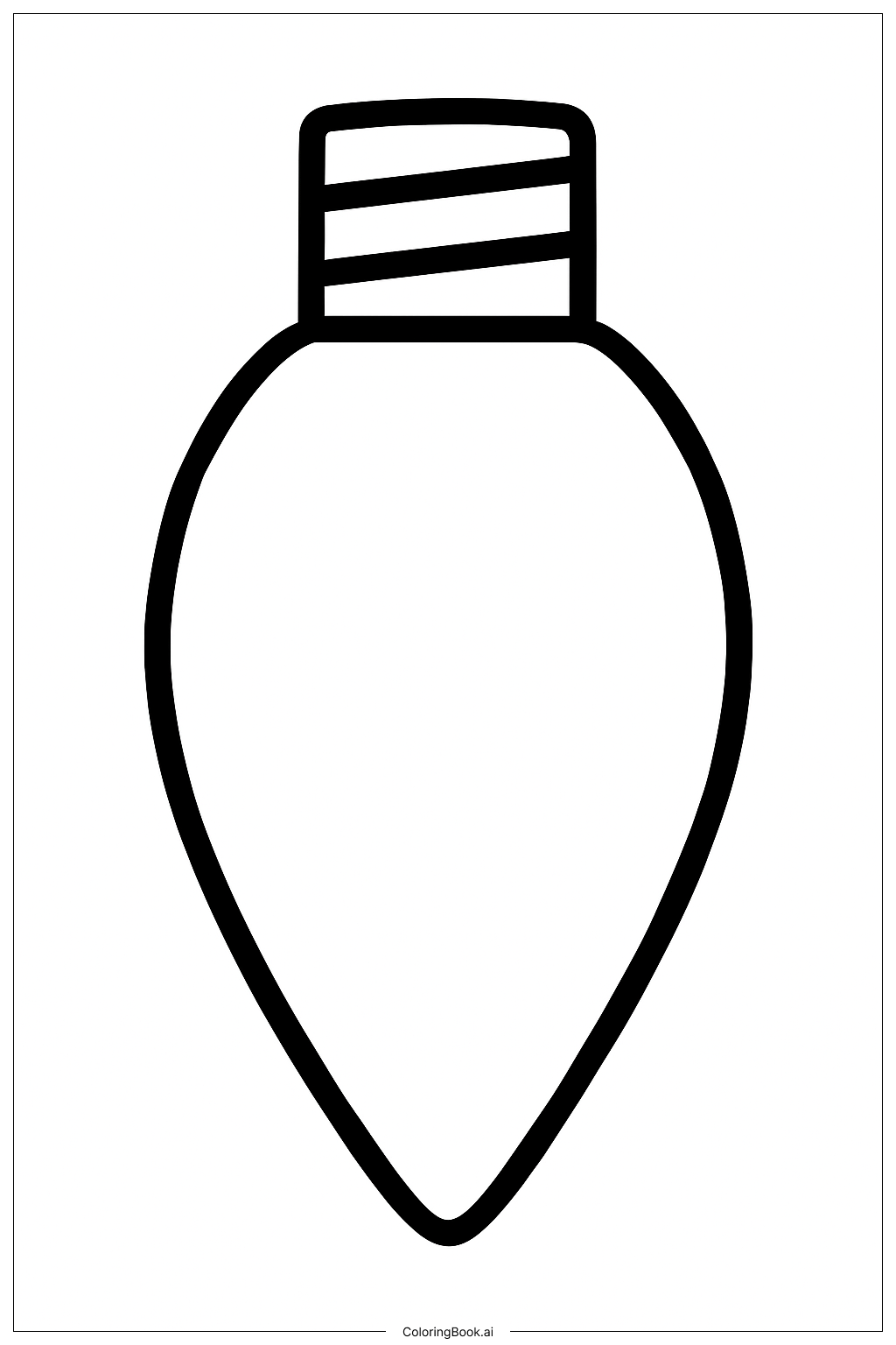  빛나는 크리스마스 전구 색칠공부 페이지 