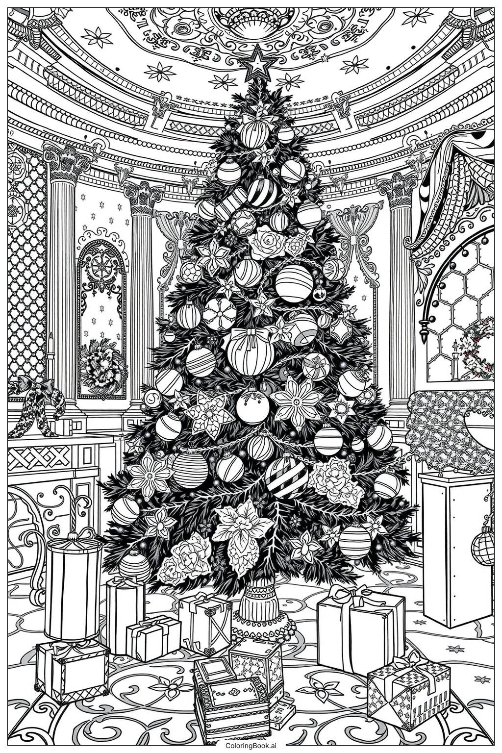  Christmas Tree Light Up Coloring Page 