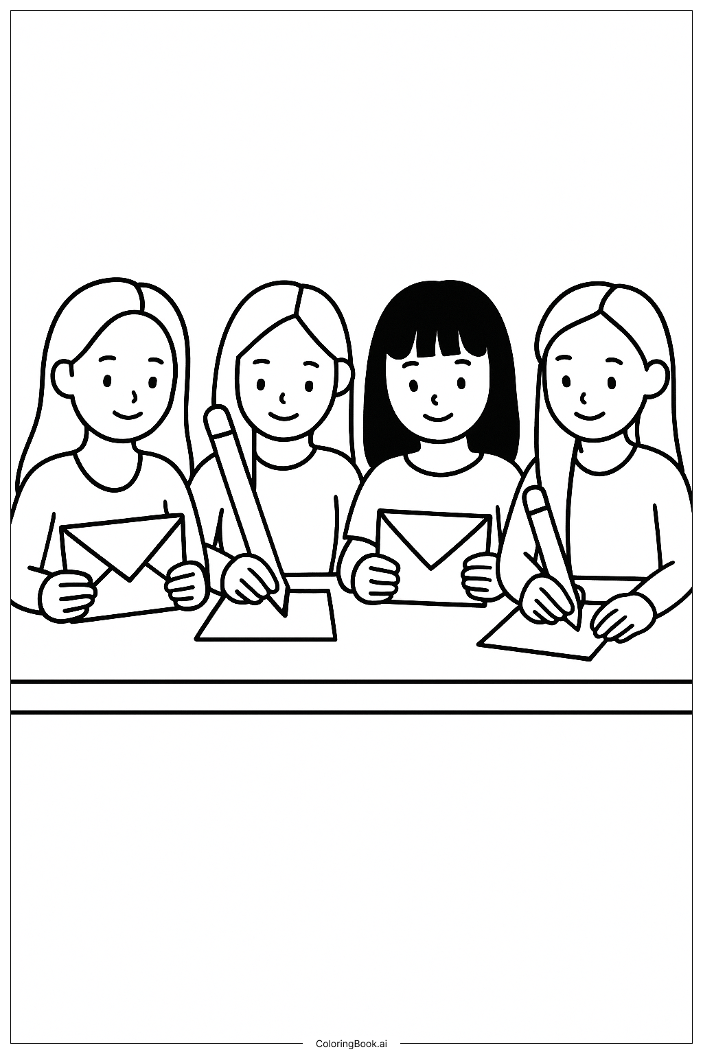  Blackpink Writing A Letter To Blinks Coloring Page 