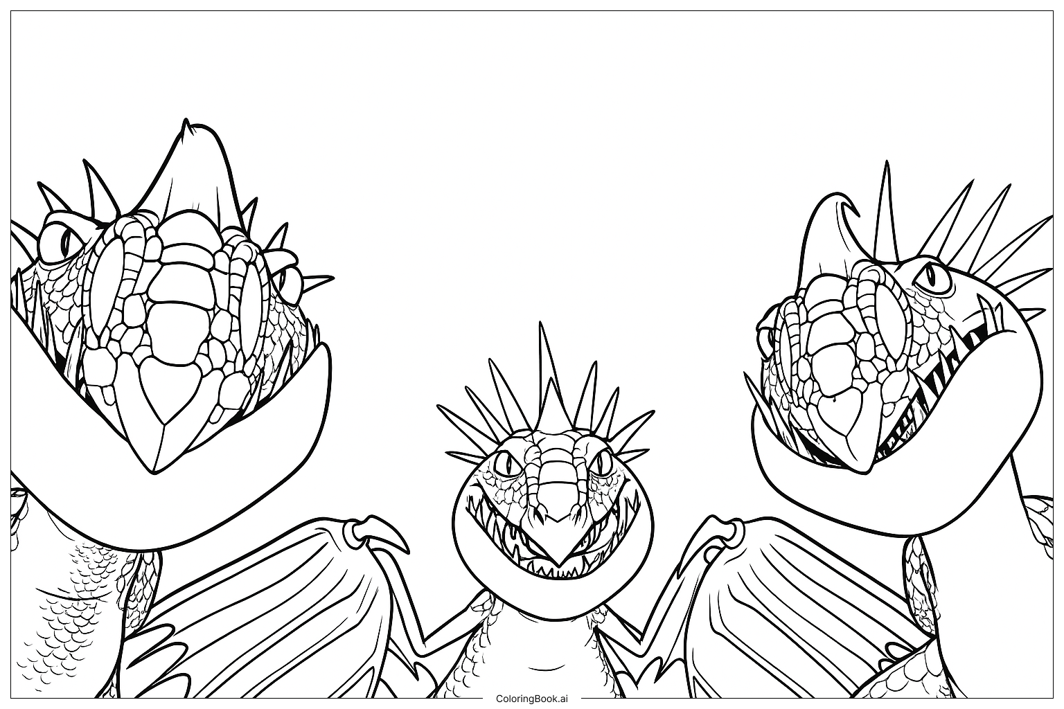 Page de coloriage Deadly Nadder