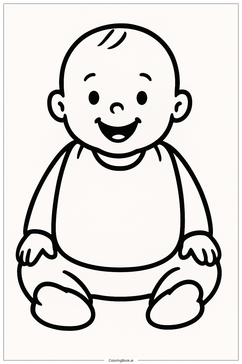  Baby With A Big Bib Coloring Page 