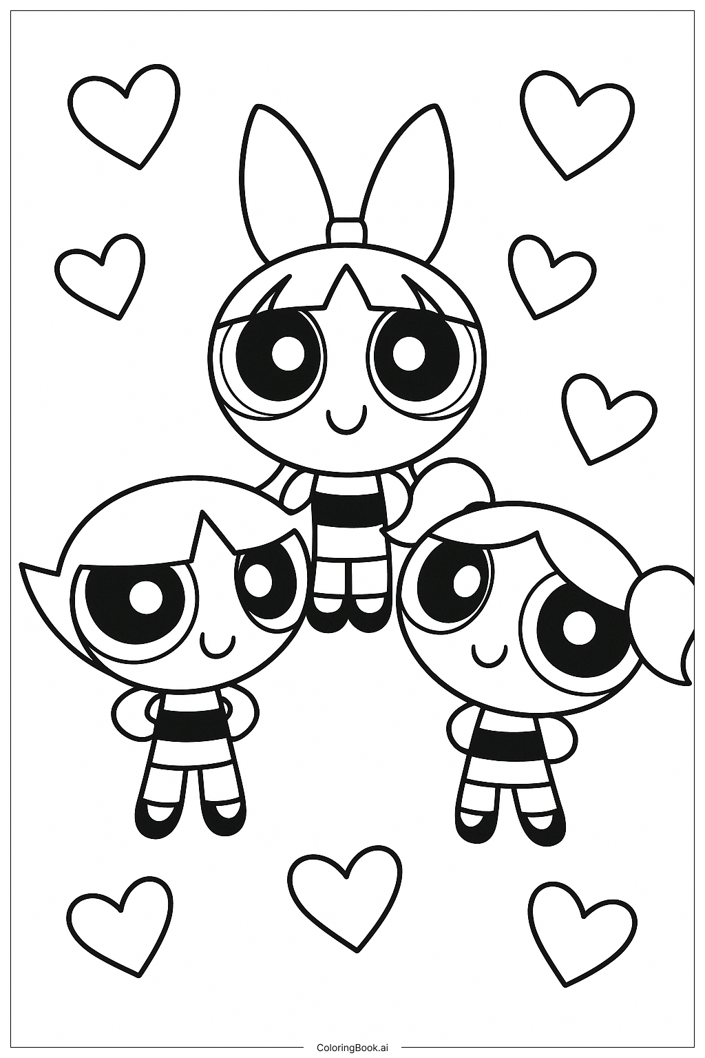 Powerpuff Girls Coloring Page Pdf Powerpuff Girls Coloring Page Pdf