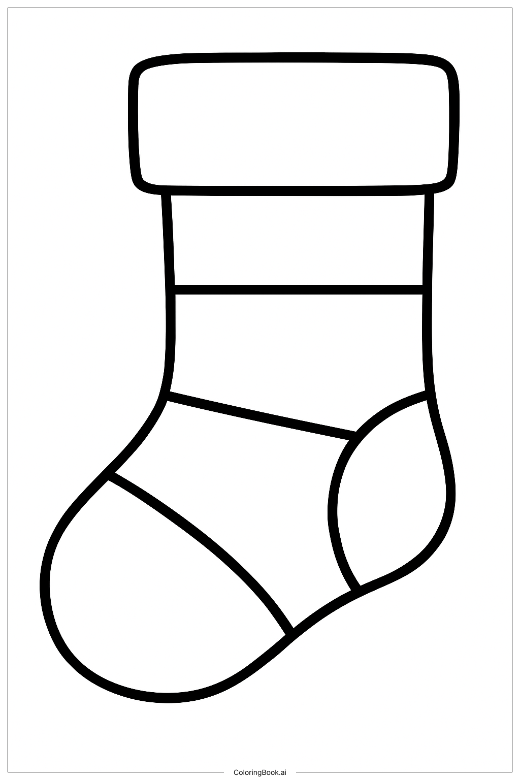  Basic Patterned Stocking填色页 