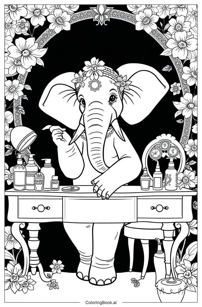  Página para colorir de Drunk Elephant Skincare 