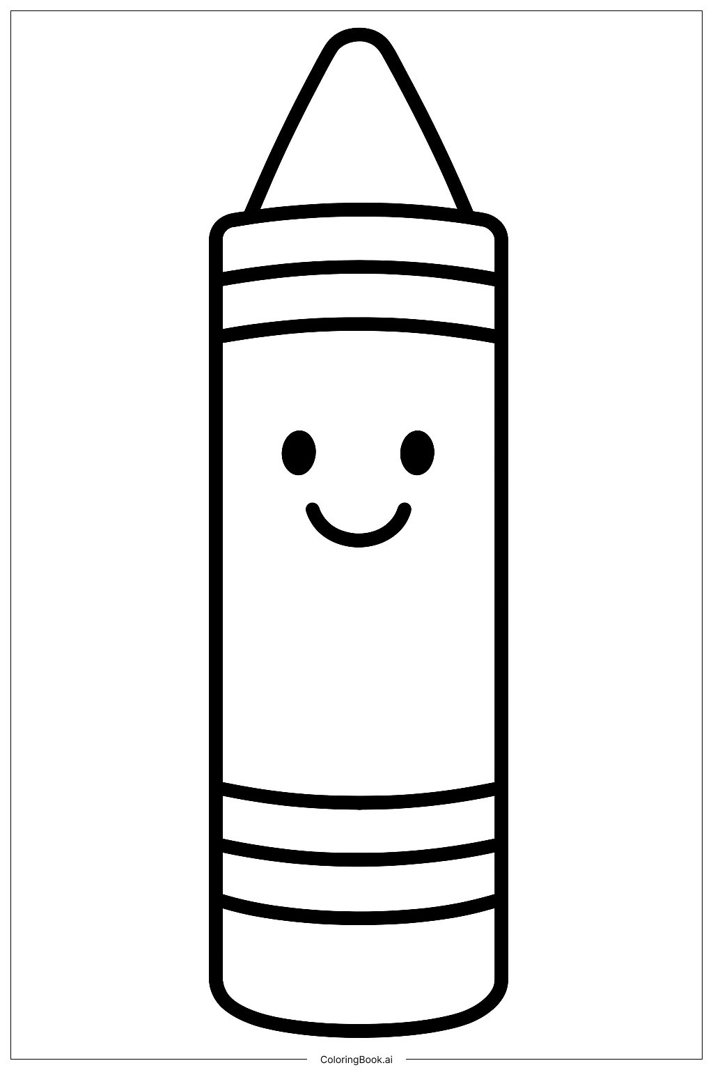  Page de coloriage Un gros crayon de la rentrée 
