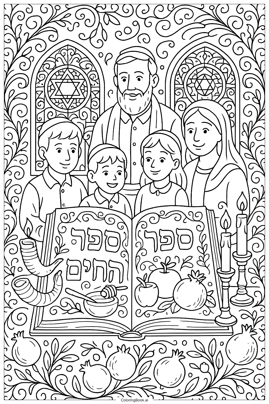  The Book Of Life On Rosh Hashanah著色頁 