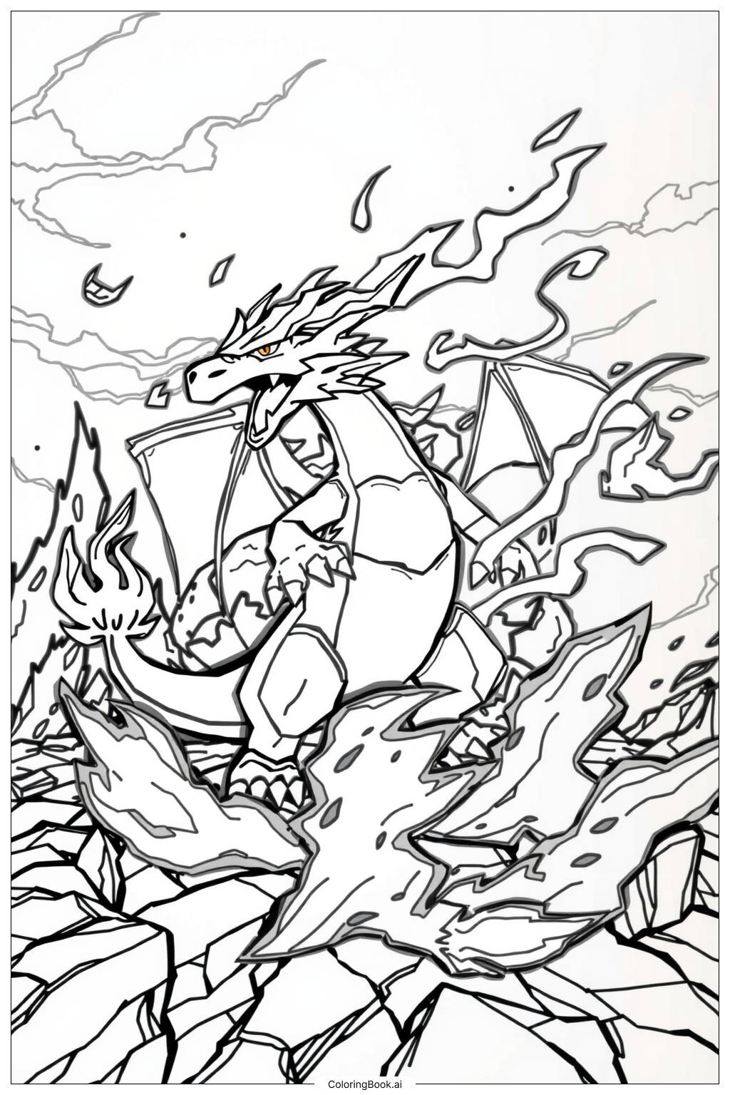 Gigantamax charizard coloring pages