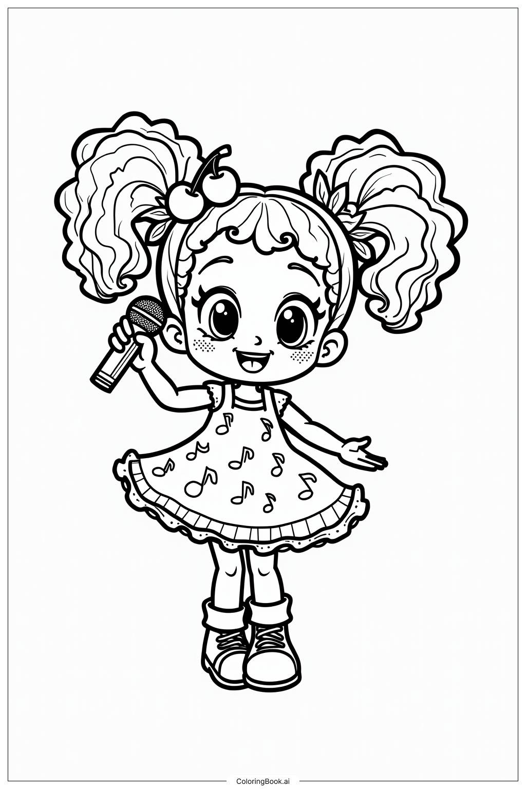  Cherry Jam Strawberry Shortcake Musical Show Coloring Page 