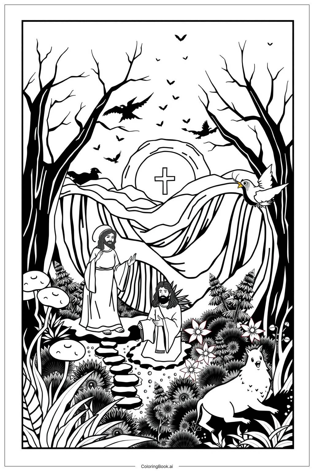  Books of the Bible Illustrated -2 Coloring Page 