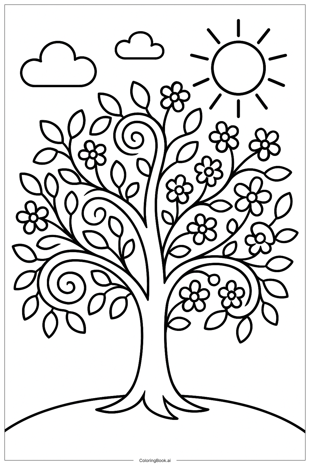  Trang tô màu Cây Đời Psychedelic 