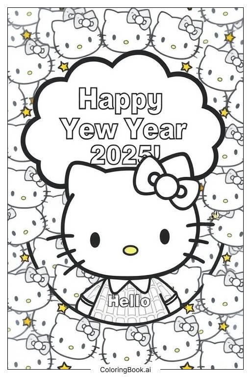  hello kitty Coloring Page 