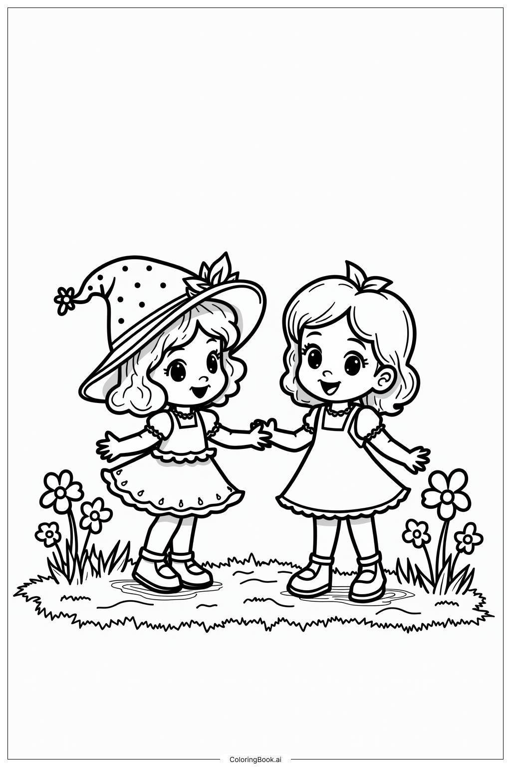  Strawberry Shortcake Making Friends Coloring Page 