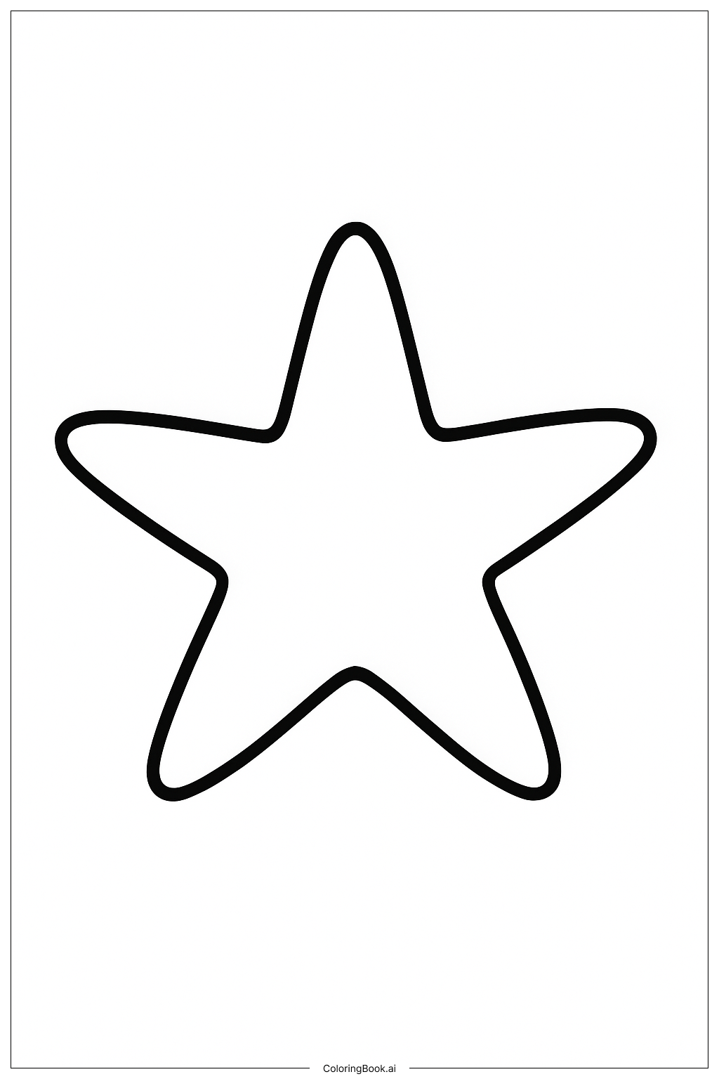  Simple Ocean Starfish Coloring Page 