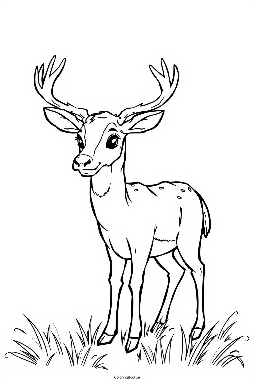  Page de coloriage Chasse au Cerf mulet 