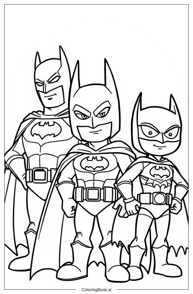  Page de coloriage Histoires de Gotham City 