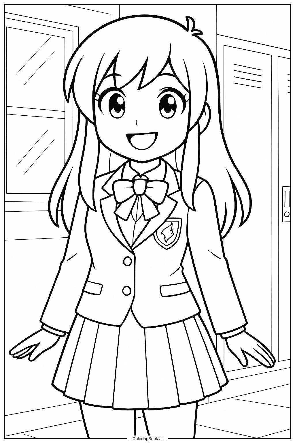  Aphmau In Her Phoenix Drop High Uniform Coloring Page 