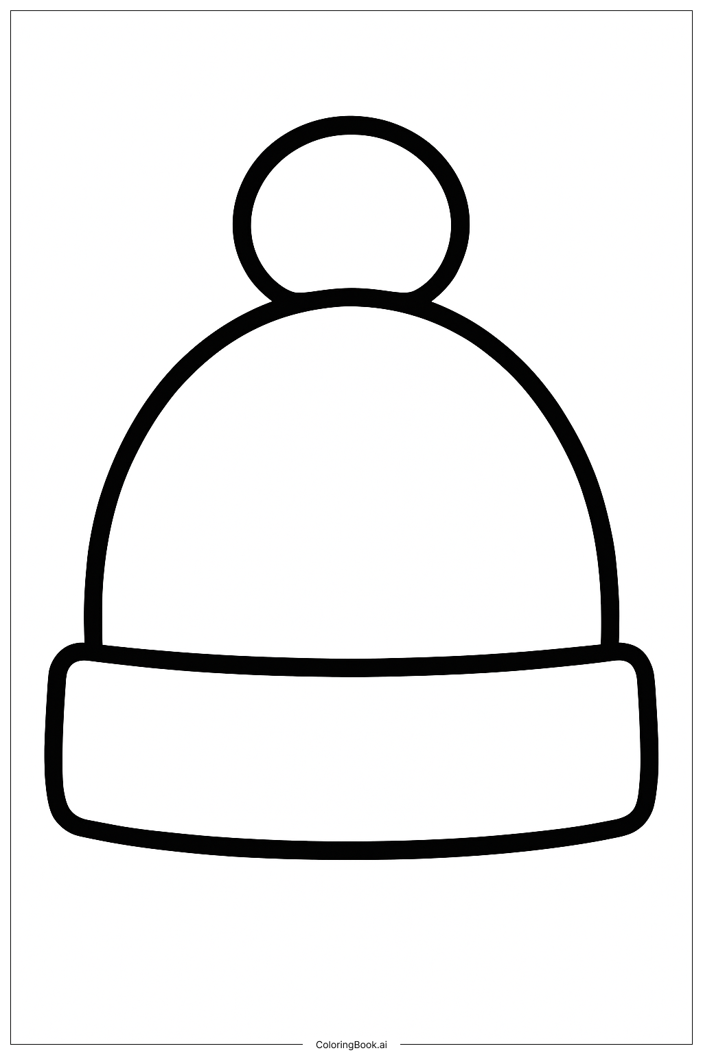 Página para colorear de Pequeño gorro de invierno