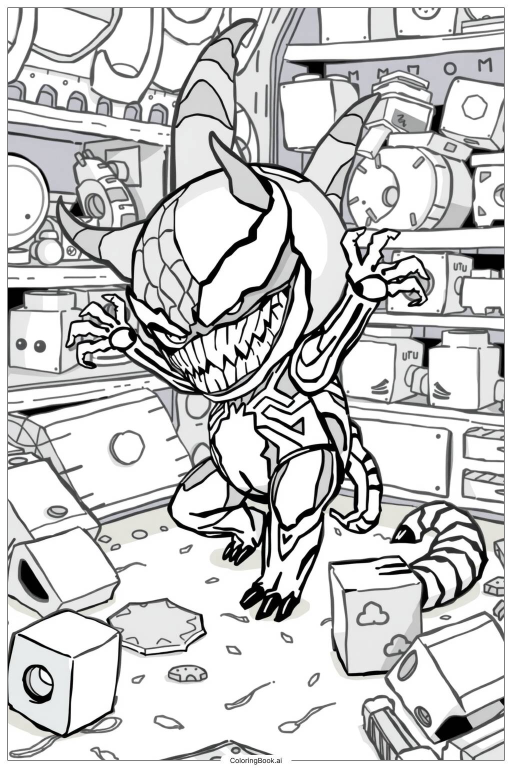  Page de coloriage bébé Venom 