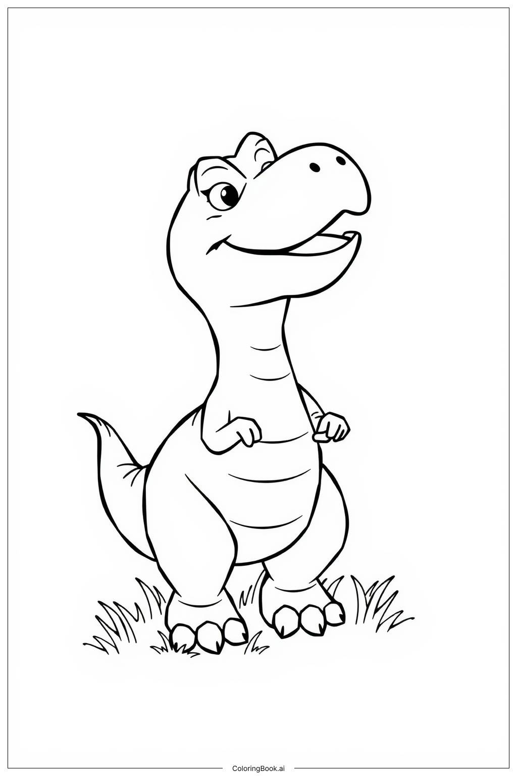  Jurassic World T-Rex Encounter Coloring Page 