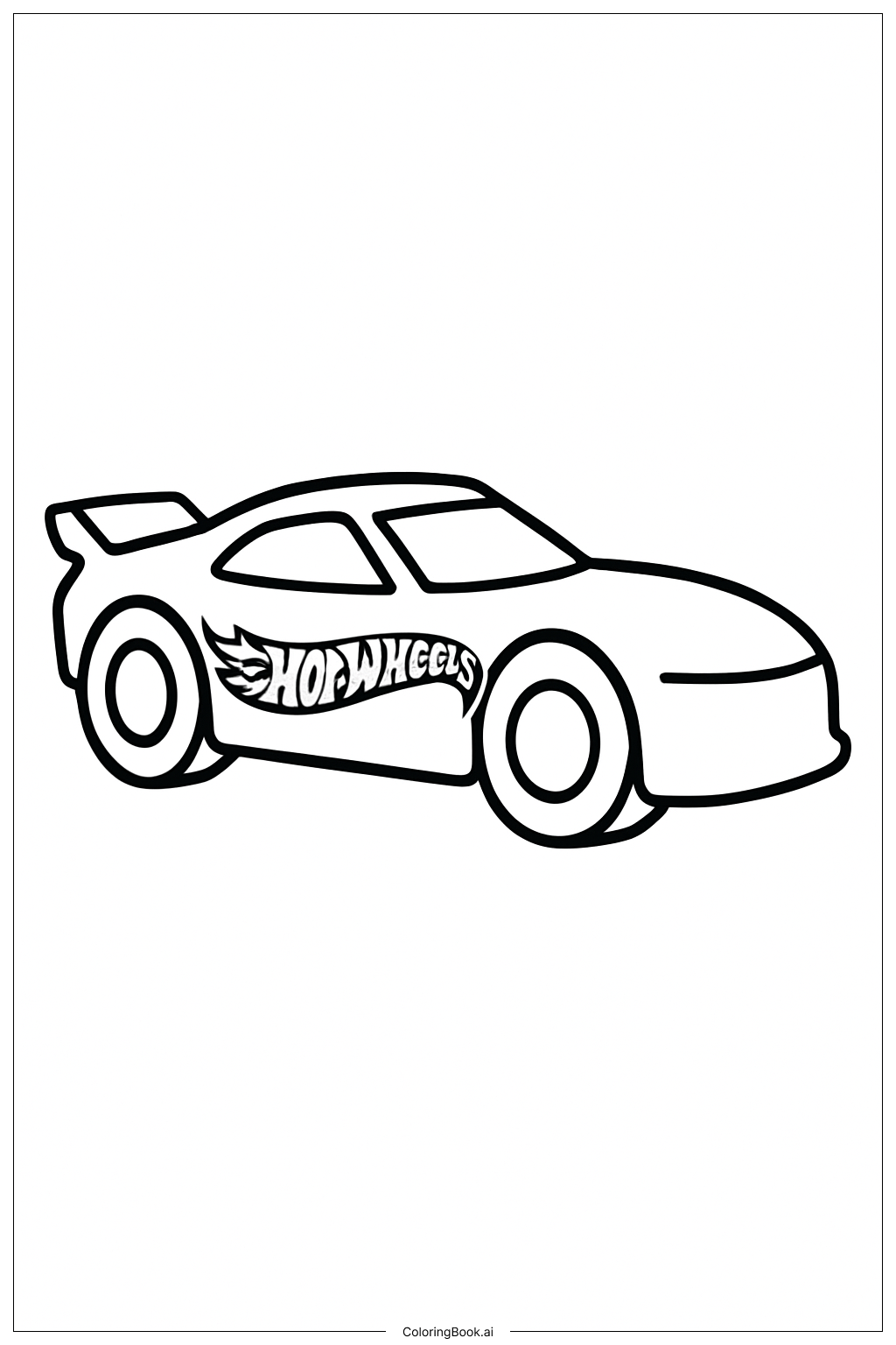 Page de coloriage Contour de voiture Hot Wheels