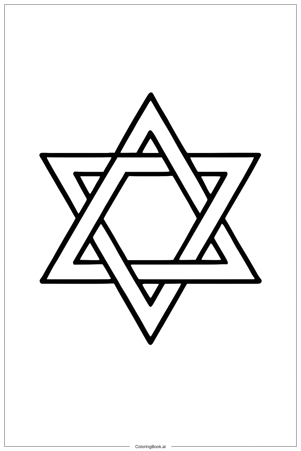  Rosh Hashanah Star Of David著色頁 