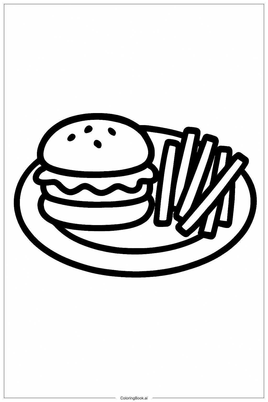  Página para colorear de Plato de picnic del 4 de julio 