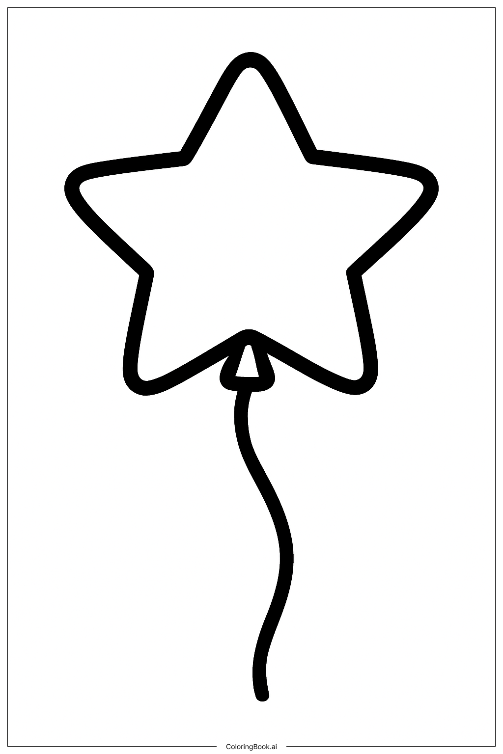  7月4日星形气球填色页 