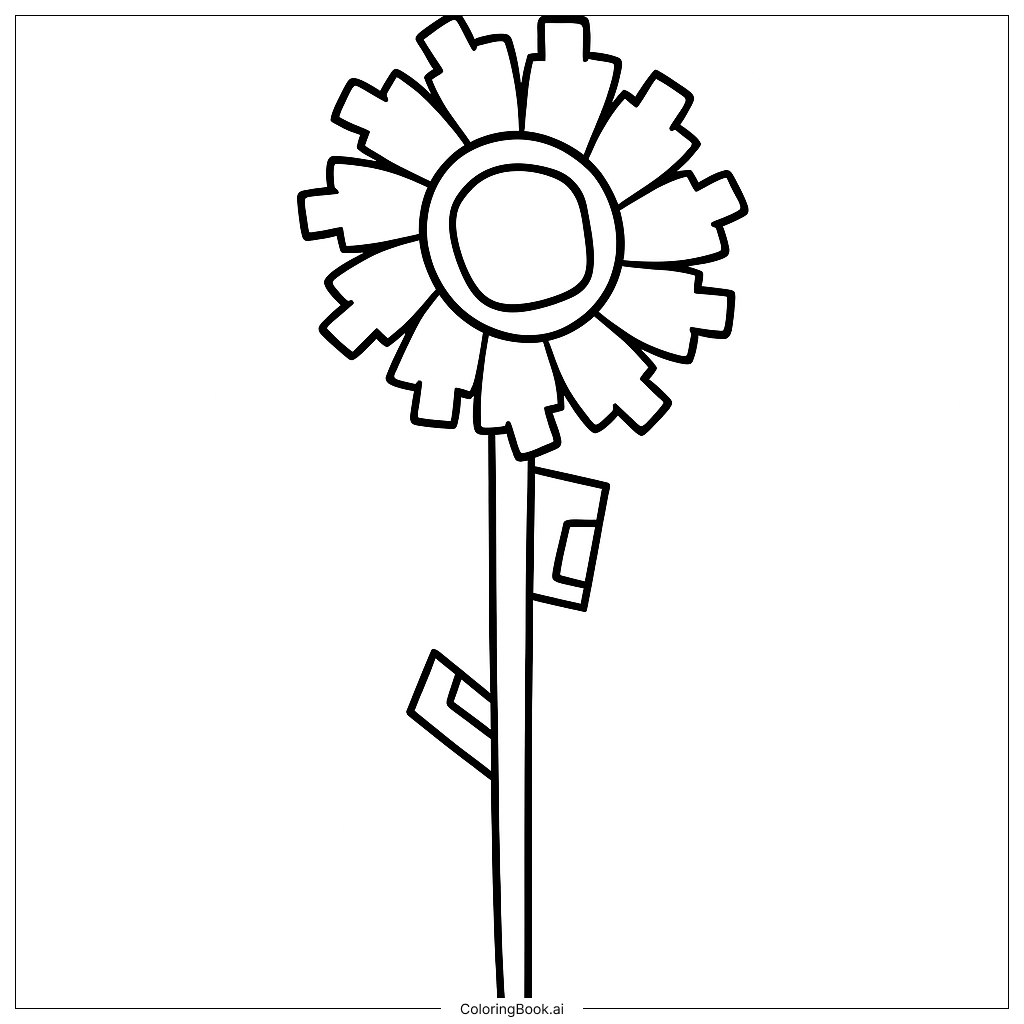 Candy Sonnenblume Ausmalseite