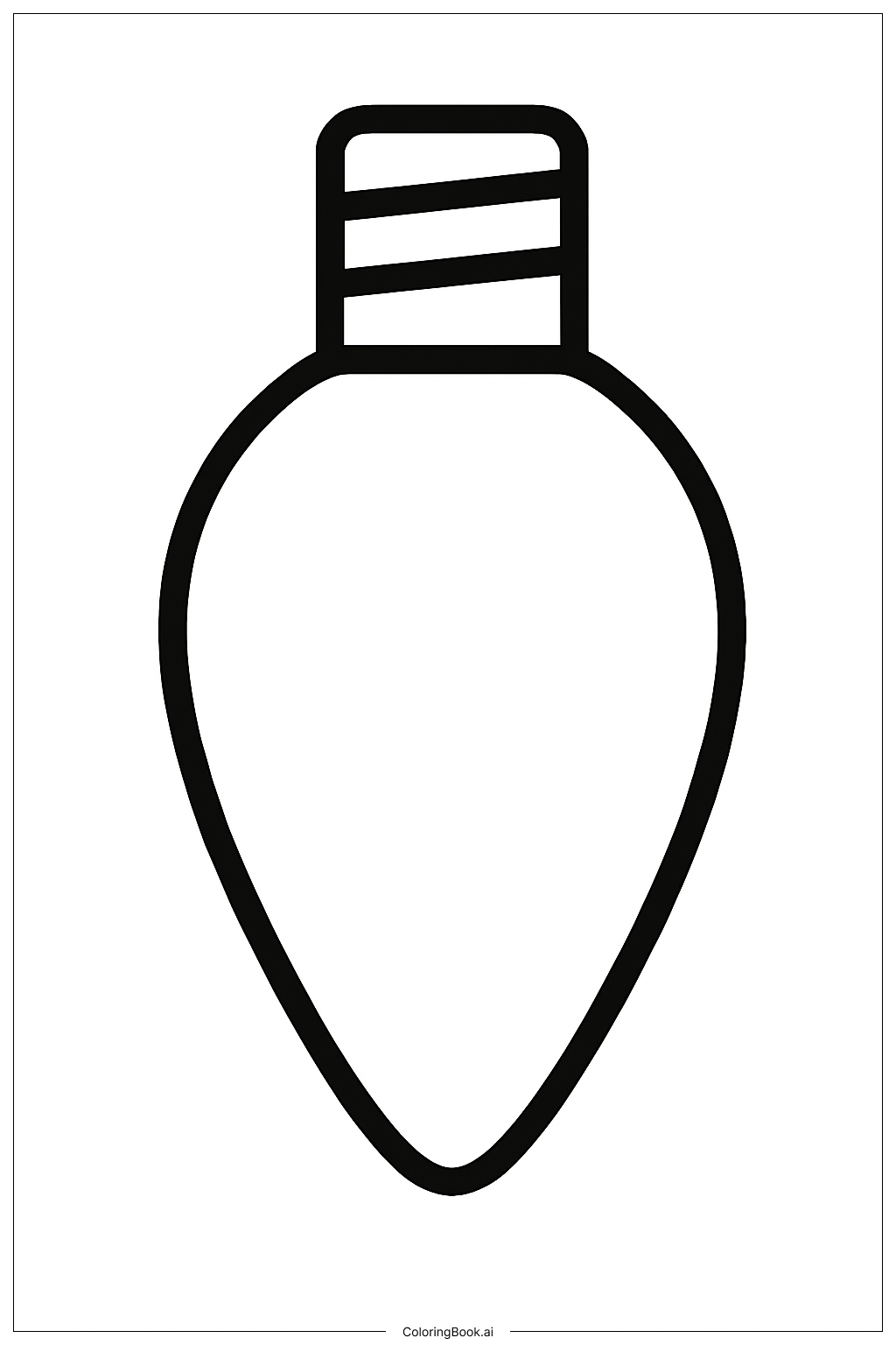  물방울 크리스마스 전구 색칠공부 페이지 