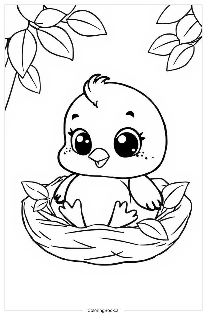  Baby Bird Coloring Page 