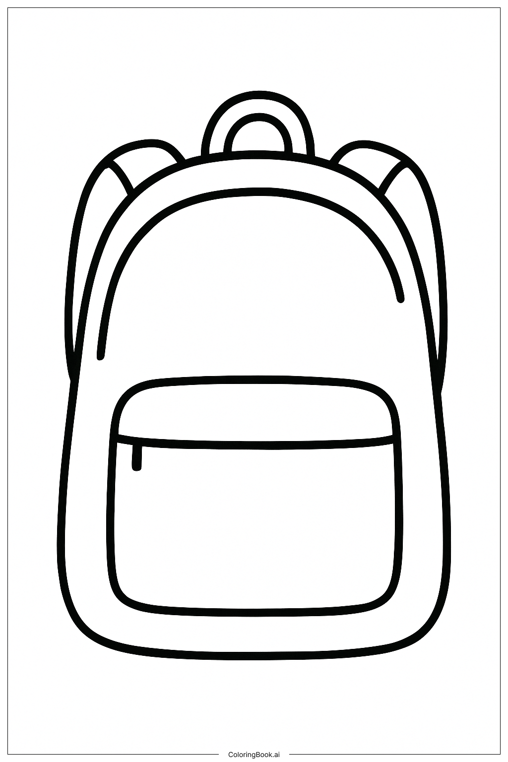  Page de coloriage Une affiche simple de rentrée scolaire 