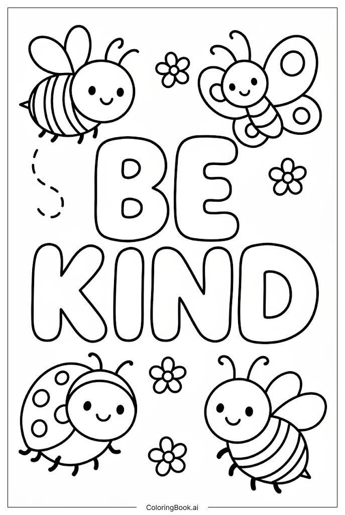 Inspirador Sé amable con bichos sonrientes