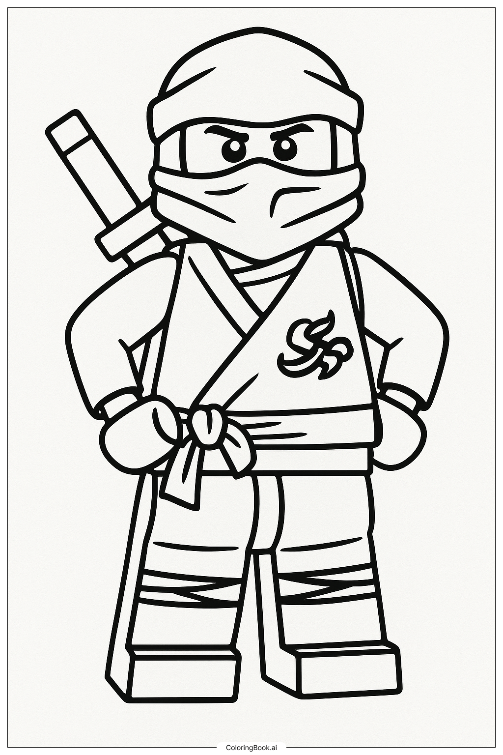  Ninjago Jay Standing Proud Ausmalseite 