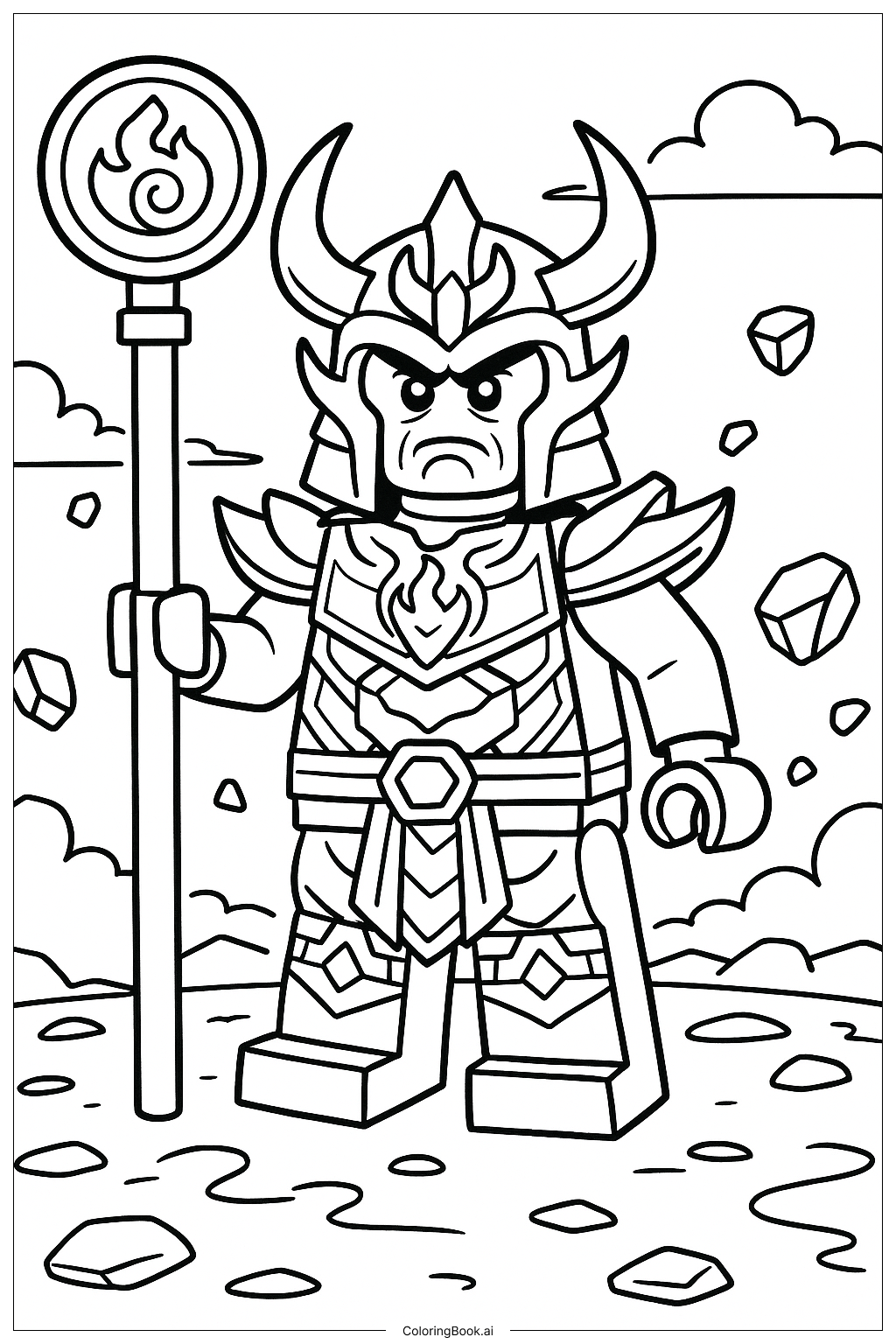  The Golden Master Overlord Of Ninjago Ausmalseite 