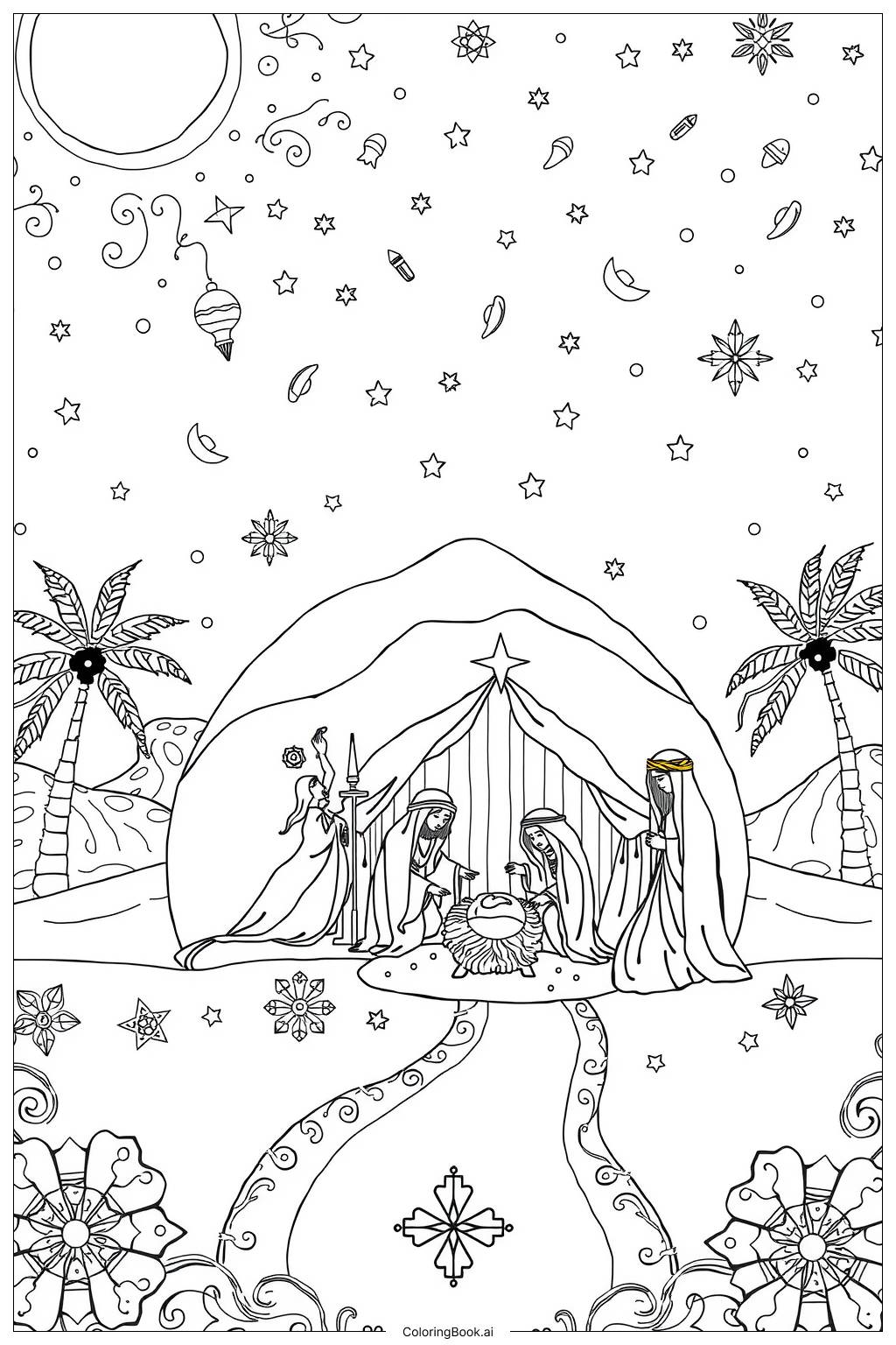  Christmas Bible Verse Celebration Coloring Page 