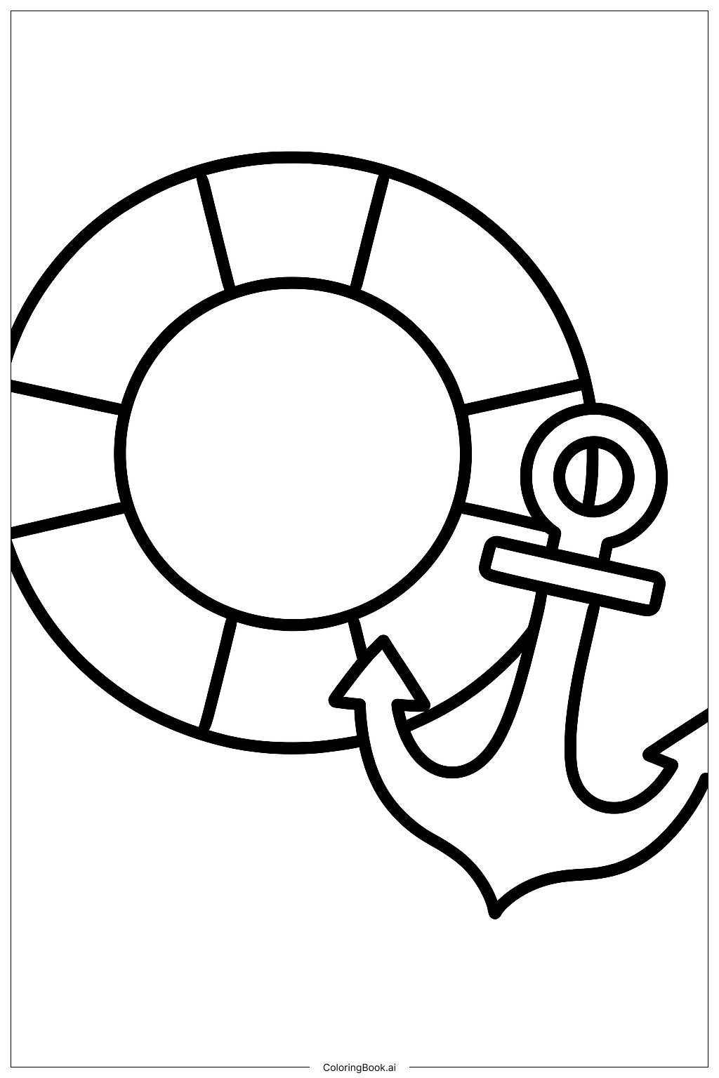  Titanic Life Preserver And Anchor Coloring Page 