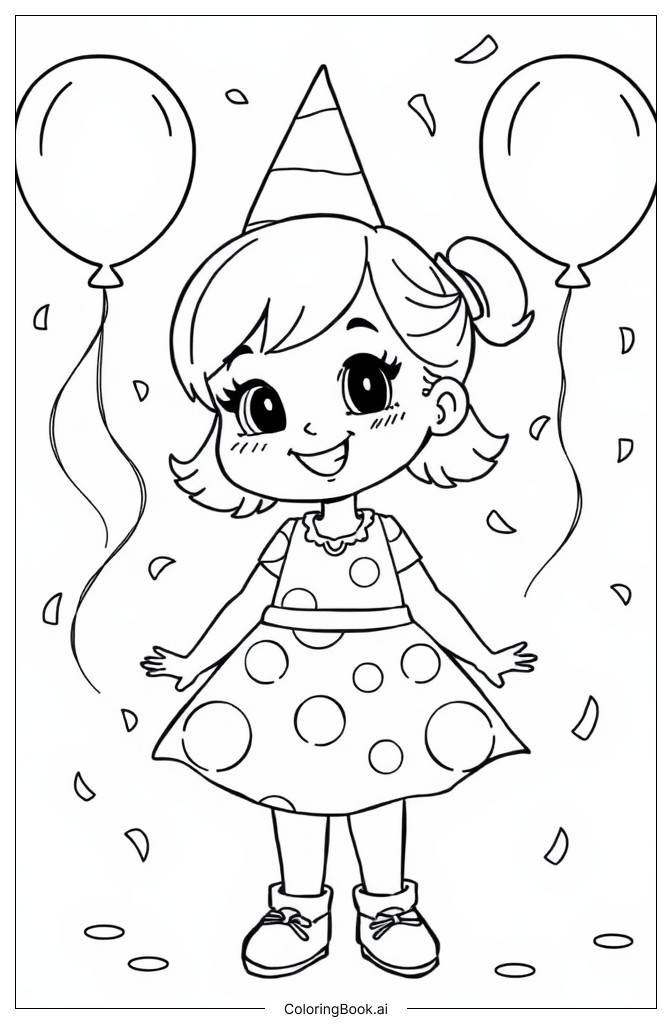  Party dress design Coloring Page 